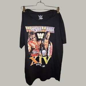 WWE WrestleMania XIV 14 Boston, MA 1998 Men's LG Michael's/Austin Re-issue